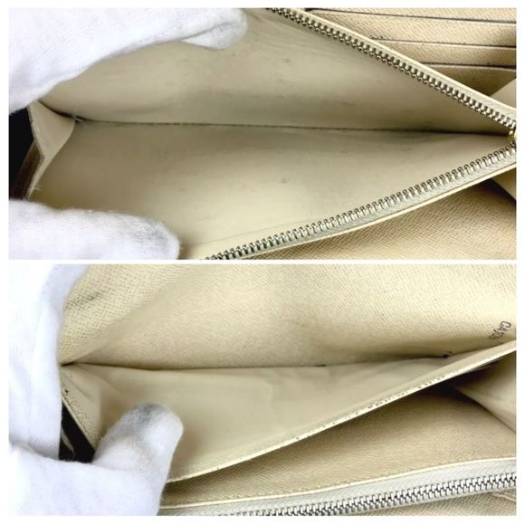 LOUIS VUITTON WALLET N61735 DAMIER AZURTEFEUILLE SARAH CA1009 AUTHENTIC - Picture 11 of 12